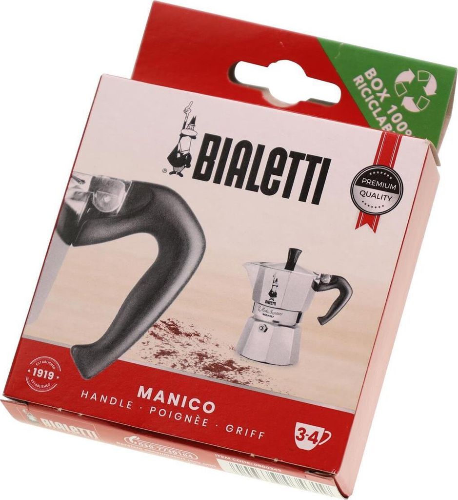 Bialetti Griff, für Moka Express Espressokocher 3/4 Tassen, Ersatzgriff, Ersatzteil, Ersatz, 800242