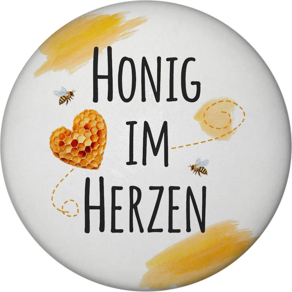Honigwaben Bienen Magnet Honig im Herzen