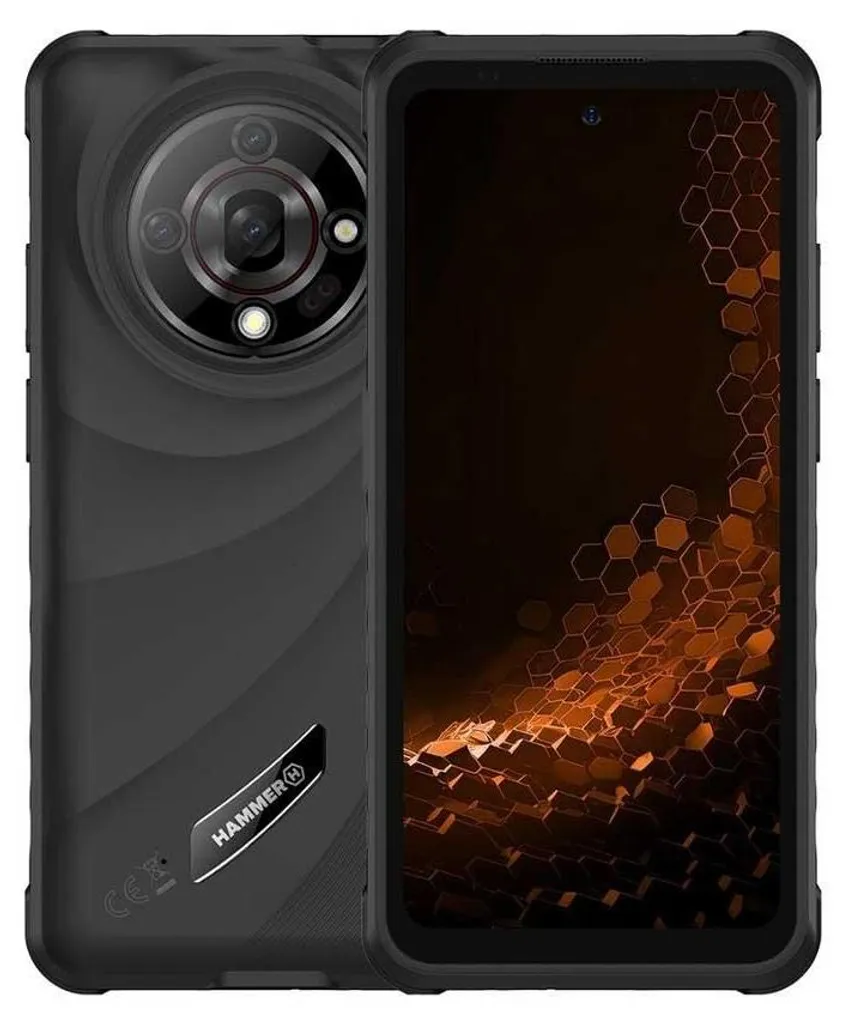 Smartphone HAMMER Iron 6 Noir 128Go Photo 48MP et RAM 6Go Android 14