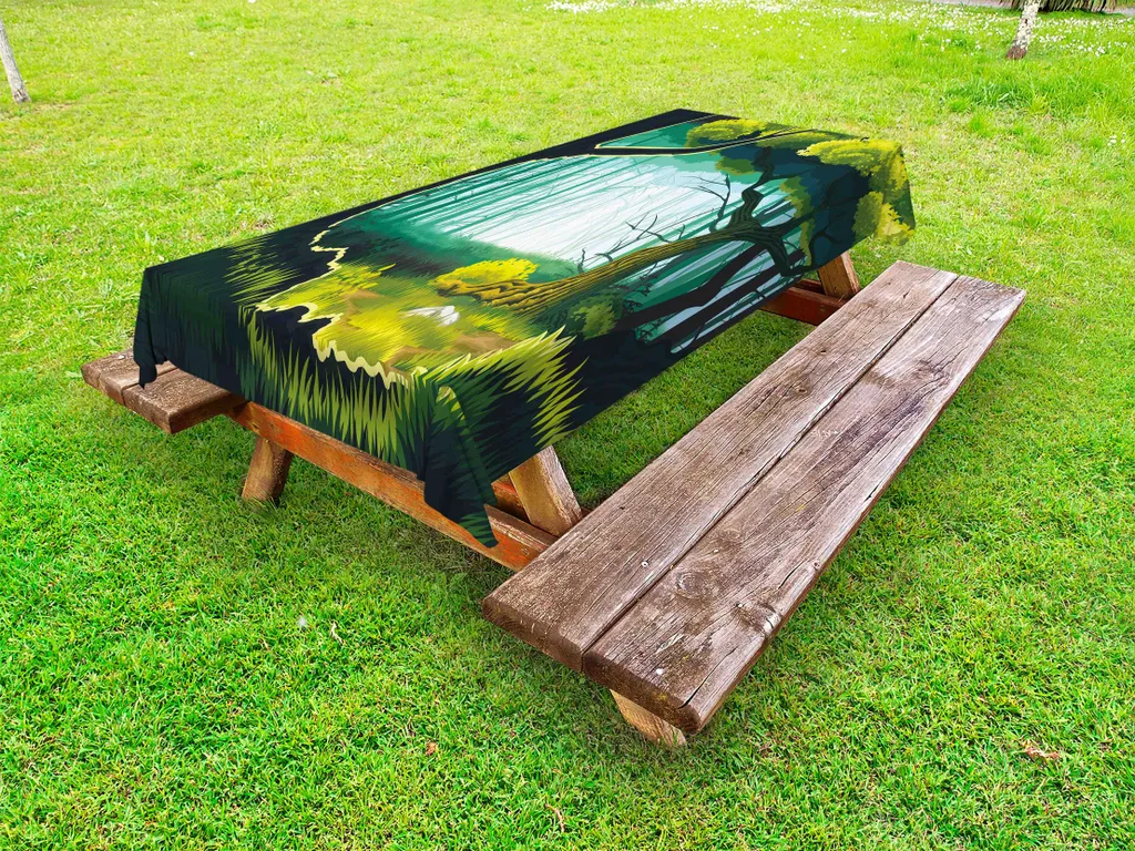 Tovaglia Picnic Professionale ABAKUHAUS 145x305 - Motivo Foresta