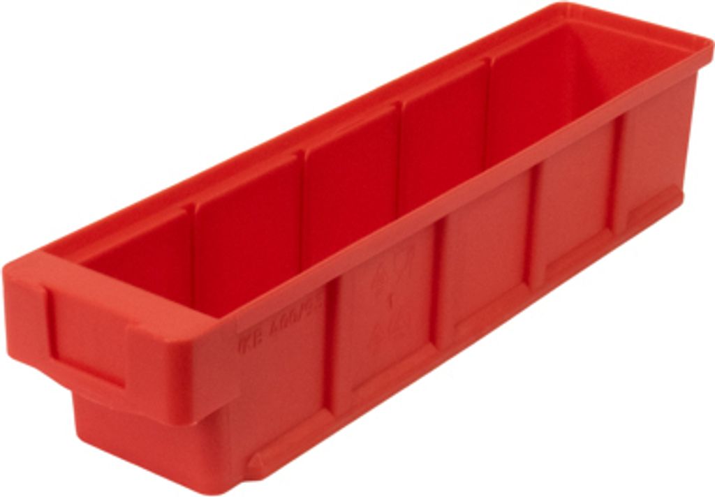 SuperSparSet 16x Regalkasten Classic | Rot | HxBxT 8,3x9x60cm | Polypropylen | Sichtlagerkasten, Sortimentskasten, Sortimentsbox, Kleinteilebox