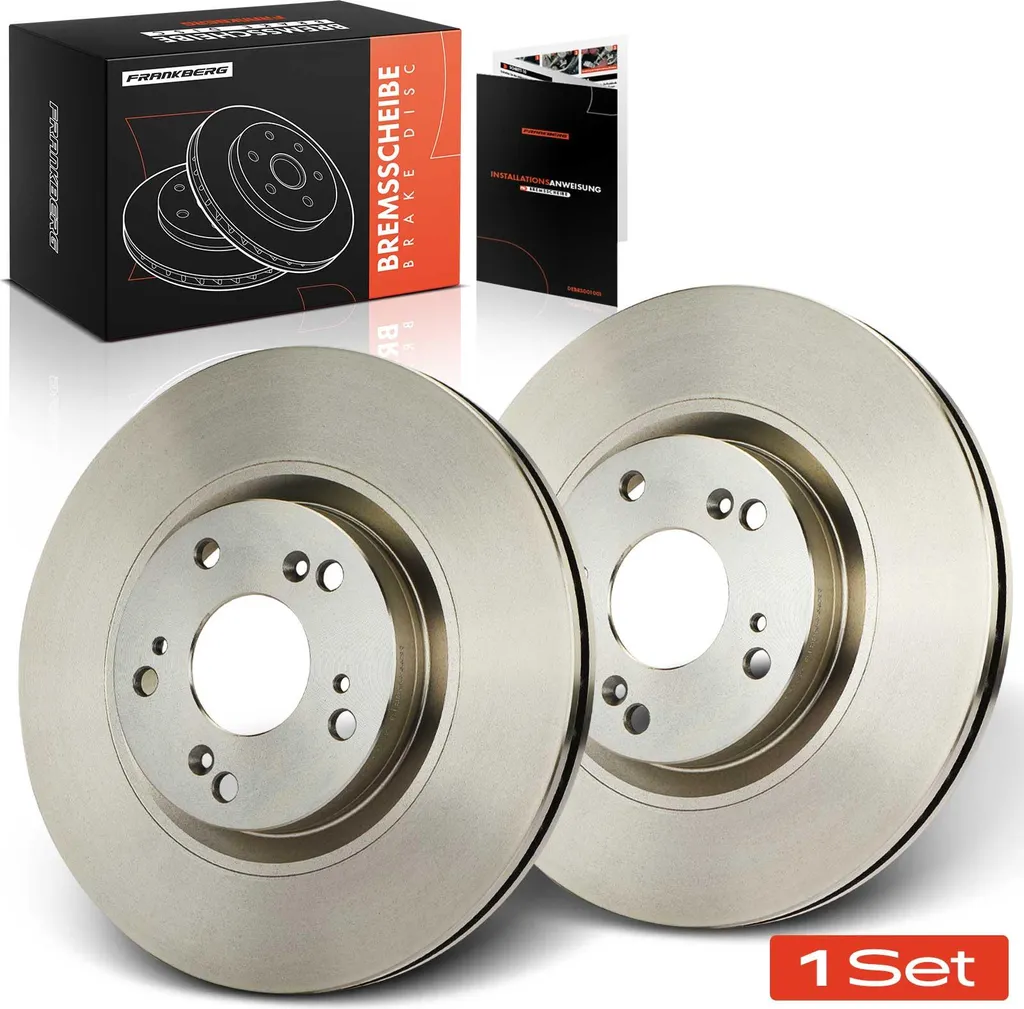 Paire de Disques de Frein Avant Ventilés pour Honda CR-V II 2002-2006