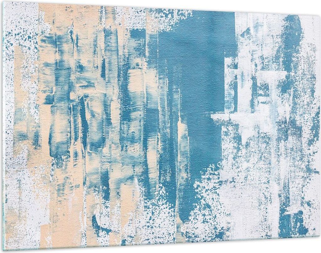 Bilder auf glas - Einteilig - Blau Farben Hintergrund - 120x80cm - Glasbilder - Wandbilder - Bilder - zum Aufhängen bereit - Wanddekoration aus Gl...