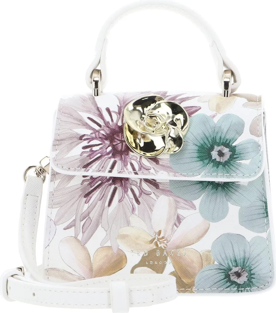 Sac bandoulière Ted Baker Helensa imprimé floral blanc et rose élégant