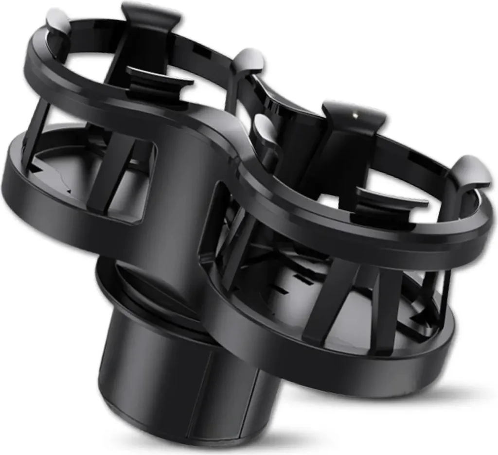 EDIBAZZAR Car Cup Holder | Doppio Supporto Premium in ABS Regolabile