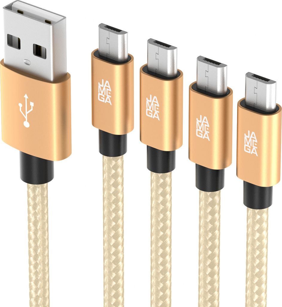 Micro USB Kabel Ladekabel Daten für Tablet Samsung Huawei PS4 XBOX LG | 0,5m - 3m Gold
