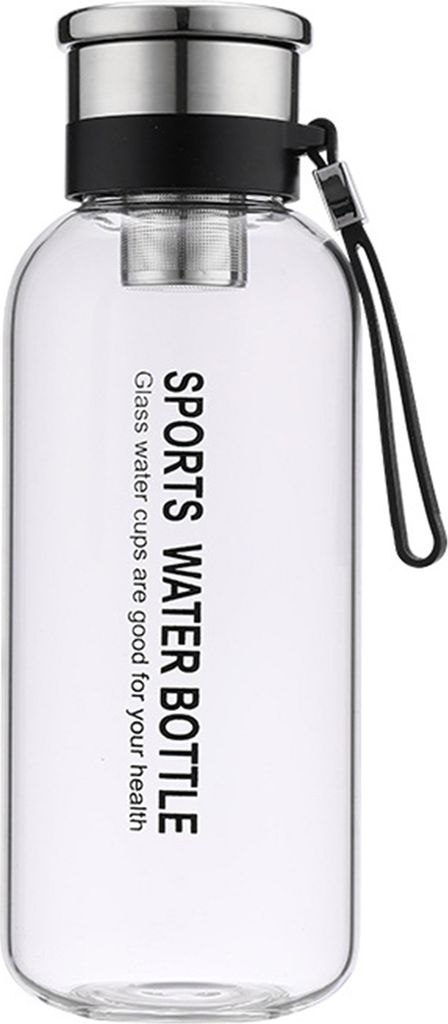 Wasserflasche aus Borosilikatglas mit weiter Öffnung, BPA-frei, lebensmittelecht, hitzebeständig, auslaufsicher, Trinkkessel, Wasserbehälter mit...