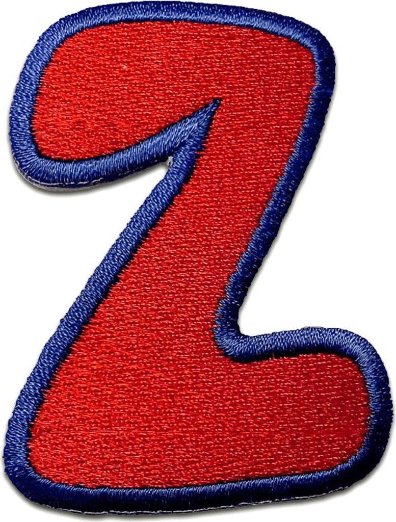 Buchstabe Z - 6.2x4.6cm: Alphabet Buchstaben Einzeln Auswählbar - Aufnäher, Bügelbild, Aufbügler, Applikationen, Patches, Flicken, Zum Aufbügeln