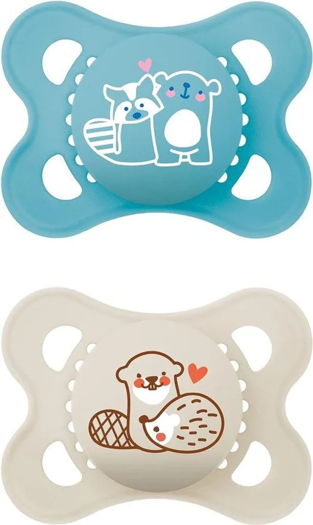 Lot de 2 tétines souples en silicone pour bébé 0-6 mois lavables