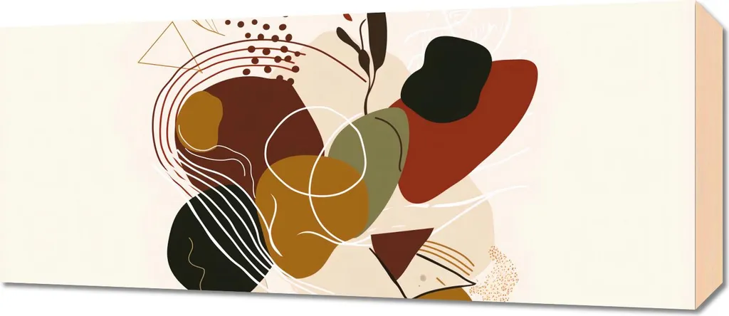 Offerta Quadro 70x30 cm Eruzione Organica | Prezzo Imbattibile Online
