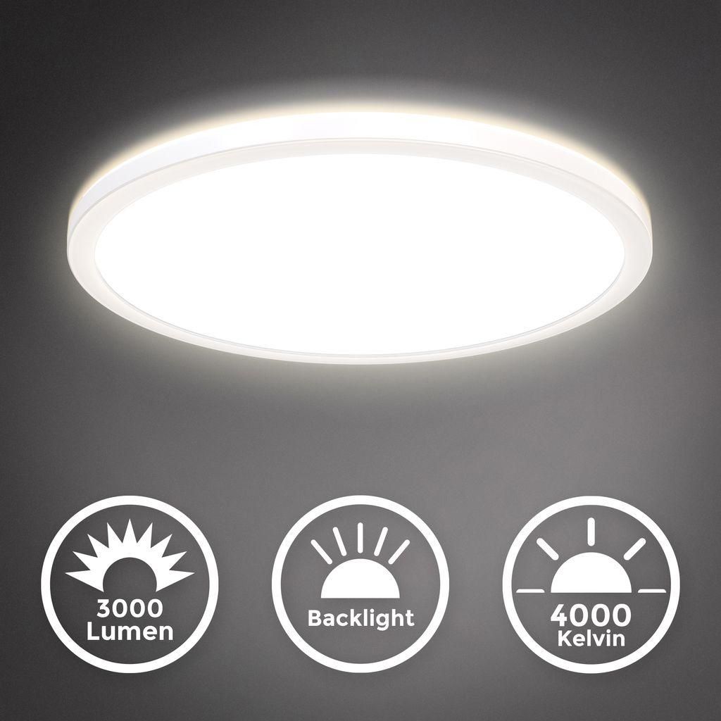 LED Panel Deckenlampe dimmbar ultraflach Deckenleuchte Produktbild 