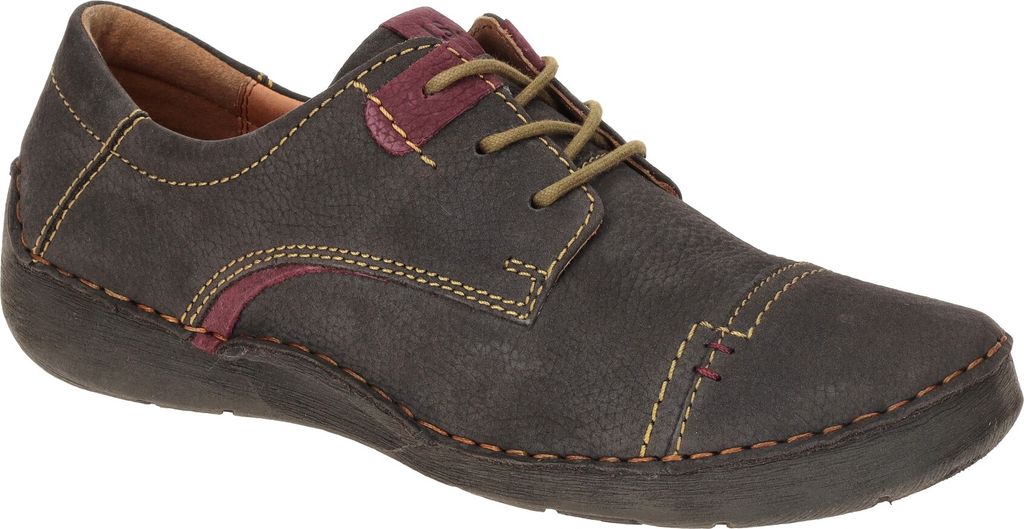 Josef Seibel FERGEY 41 Damenschuhe - bequeme Schnür- Halbschuhe grau NEU