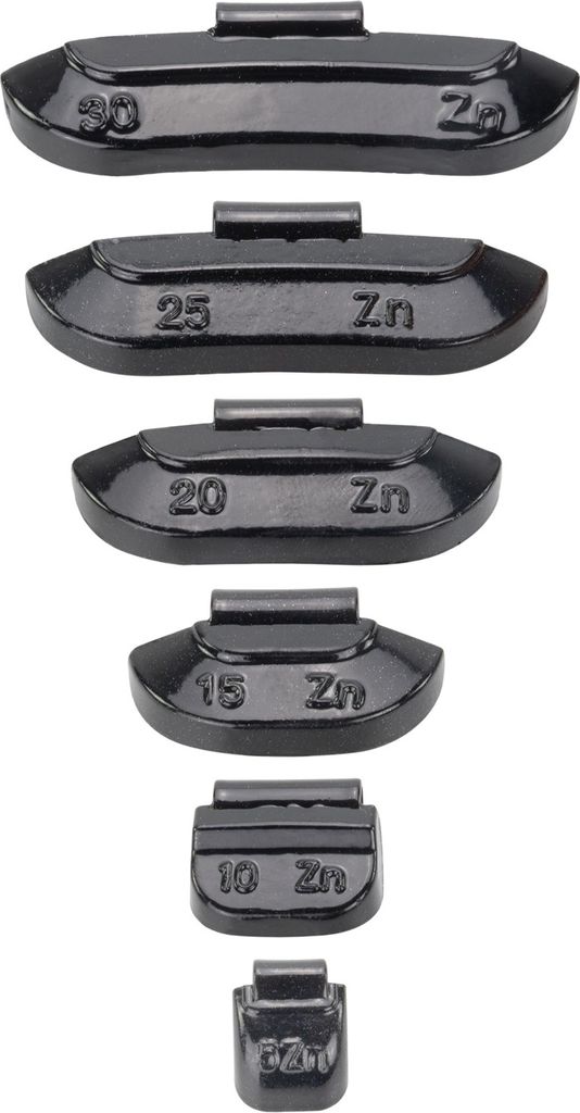 HASKYY 150 tlg. Set Schwarze Schlaggewichte Stahlfelgen Produktbild 