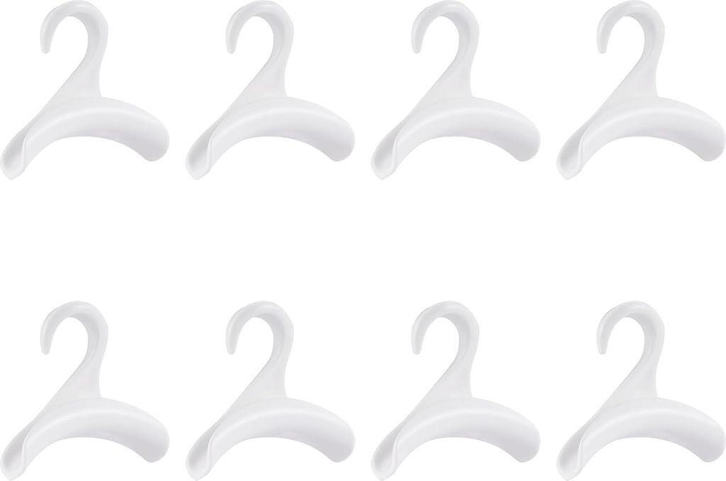 8 Stück Aufbewahrungstaschenhänger für Handtaschen, Rucksäcke, Schultaschen und mehr - weiß