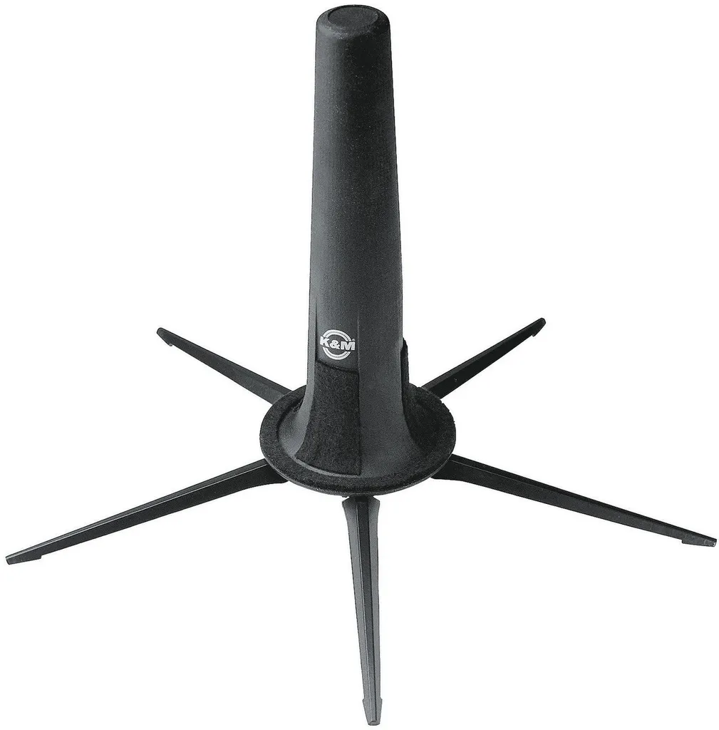 Support Saxophone Soprano K&M 15290 - Pied Pliable Robuste en Noir