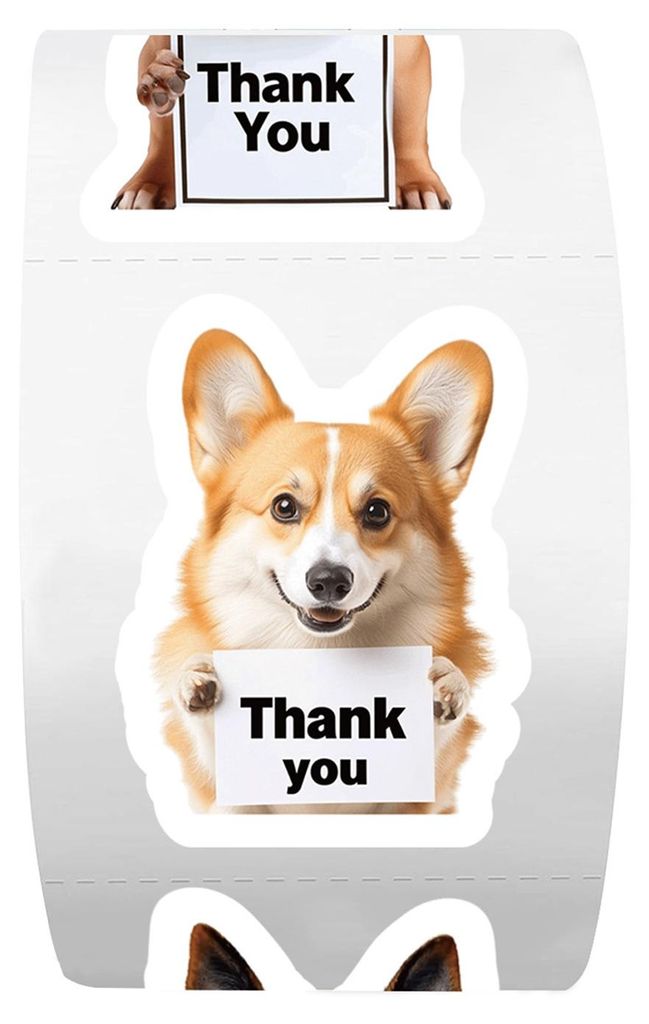 1/2 Rolle Notizbuchaufkleber Haustiermotiv Kupferplattenpapier Katze Hund Druck Aufkleber Laptop Handyhülle Nachbildung
