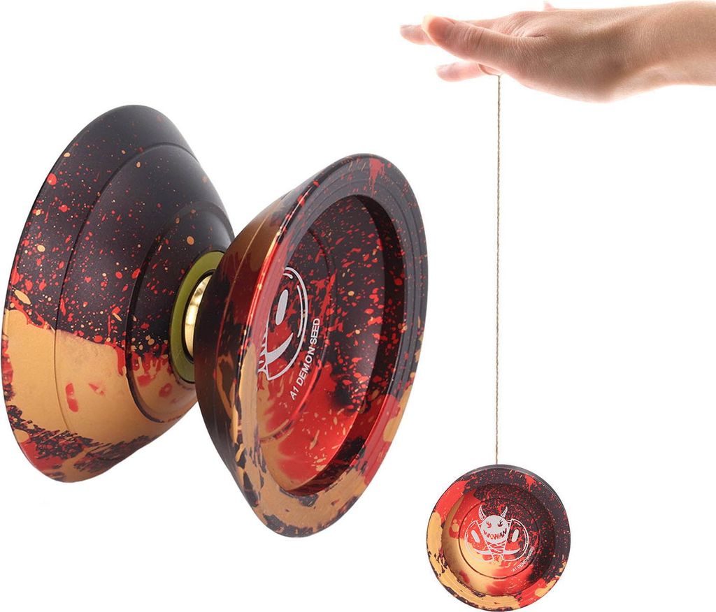 Yo Toy 2 Rotationsmodi String Trick Dekompression Nicht reagierende Yoyo Bearing Ball für Kinder Golden