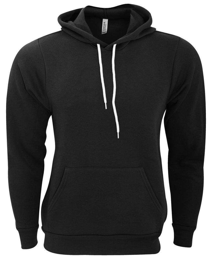 Bella + Canvas Uni Fleece-Pullover mit Kapuze LT790 (XL) (Schwarz)