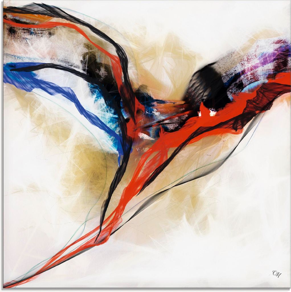 ARTland Glasbild Engel - abstrakt I Größe: 20x20 cm