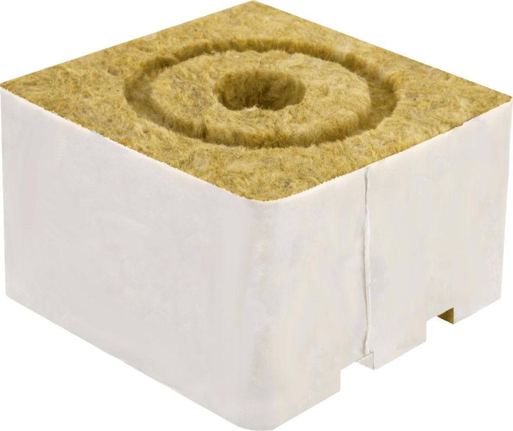 4x Steinwolle Zuchtwürfel Tomate 10x10x6,5cm Loch 25x37mm Substrat Indoor Grow