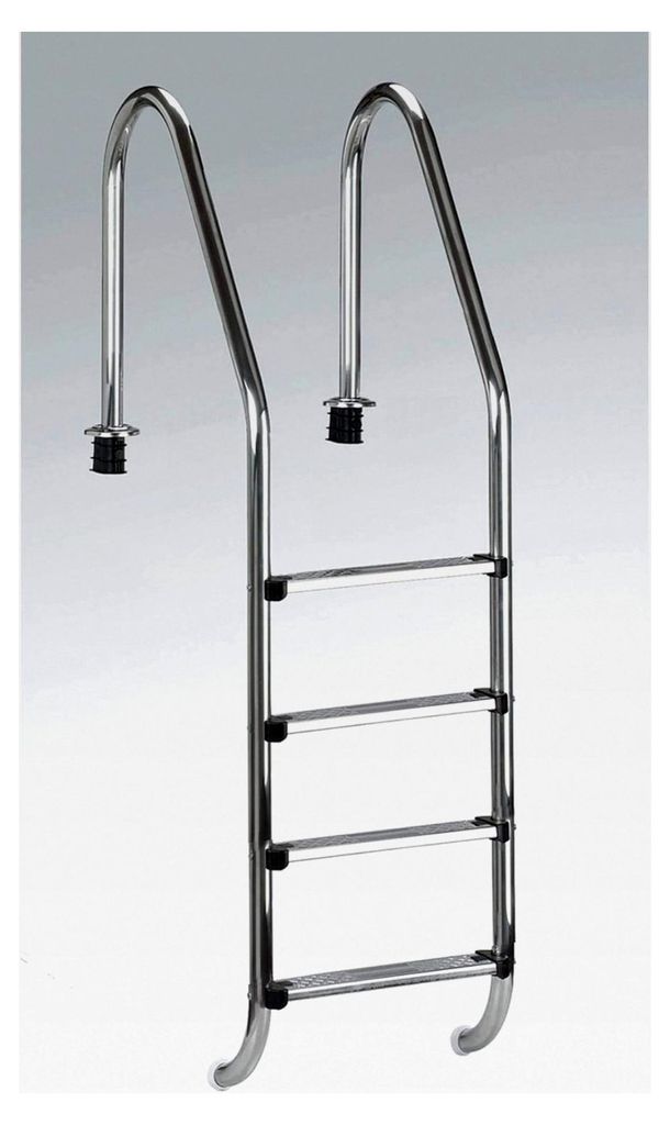 Edelstahlleiter für Tiefbecken mit 150 cm Höhe
