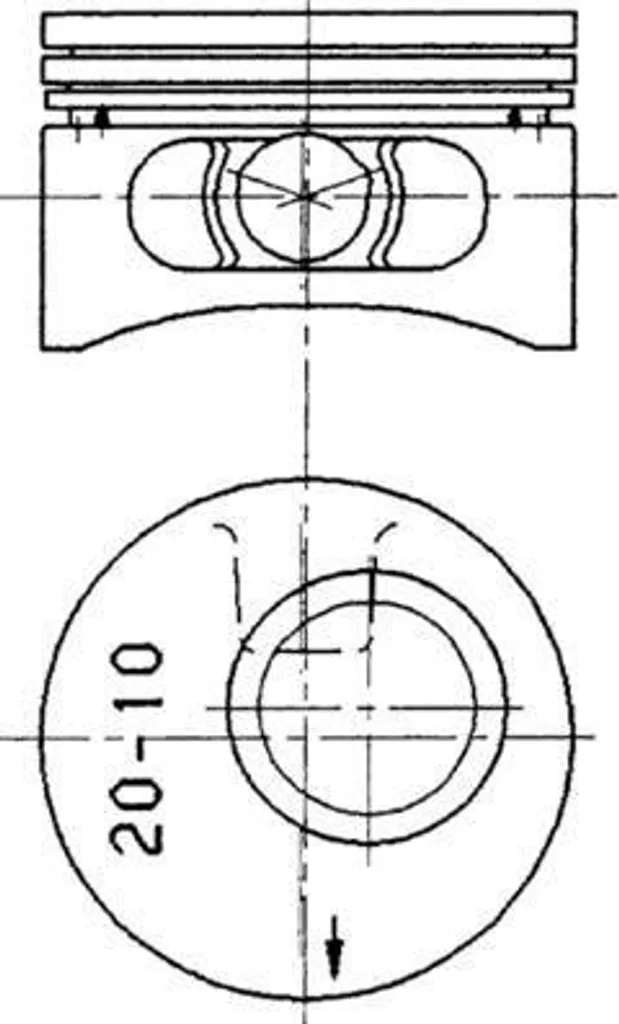 Piston KOLBENSCHMIDT 90245600 pour Opel Vectra et Omega - Qualité OE