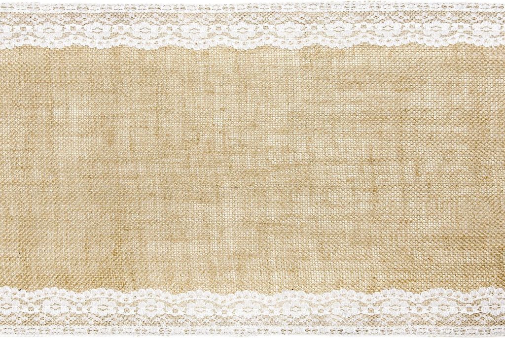 Jute Tischläufer Spitze Rand 28 cm x 2,75 m - Einheitsgröße Produktbild 