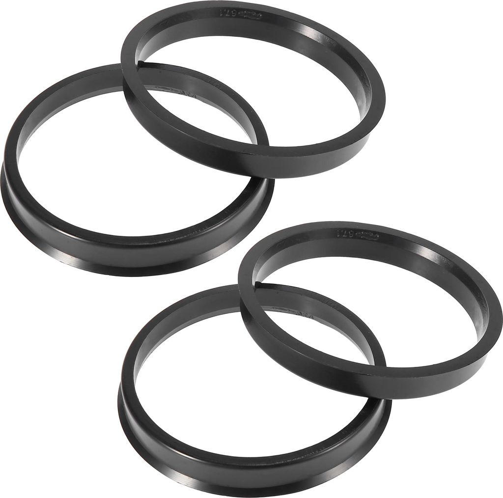 4 Stücke Kunststoff Zentrierringe Distanzringe für Universal 67.1-74.1mm Schwarz