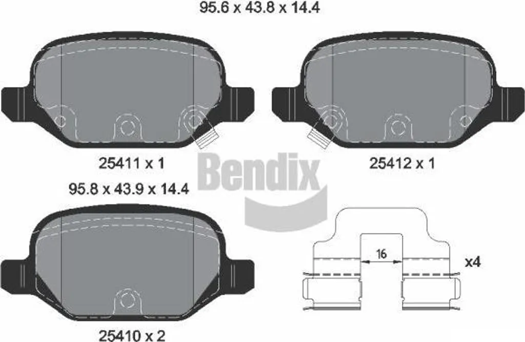 Plaquettes de Frein Haute Performance Bendix BPD1594 OE 68206120AA Kit