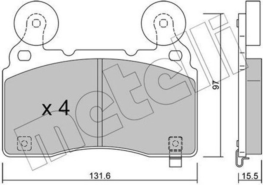 METELLI Bremsbeläge Satz Vorne Bremsklötze für CHEVROLET Camaro VI Coupe 22-1179-1