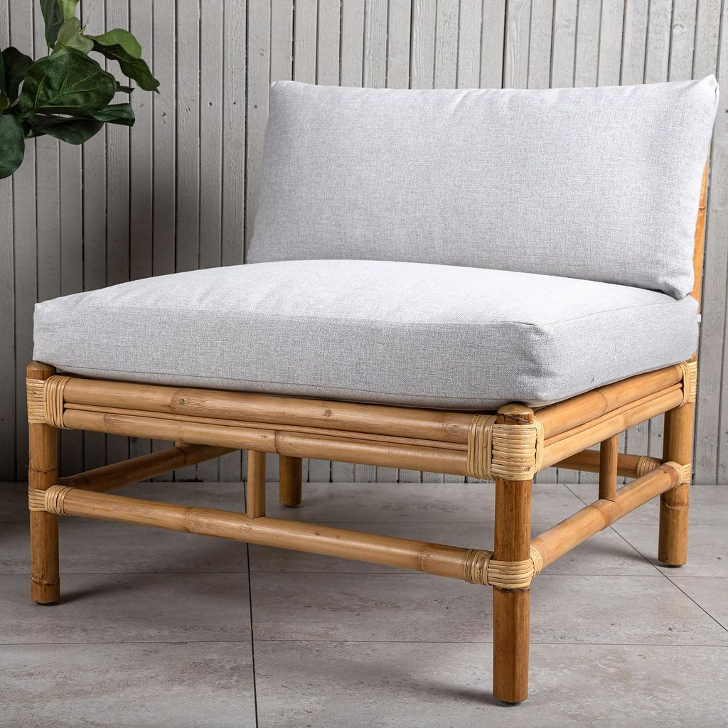 home24 Loungesessel - Weiß - Rattan - 72 x 71 x 75 cm