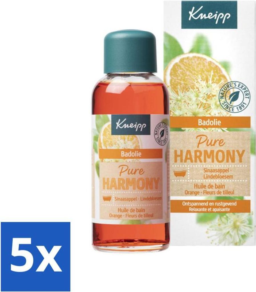 Kneipp - Badeöl - Orange-Limettenblüte - 100 ml - Vorteilspack - 5 Stücke