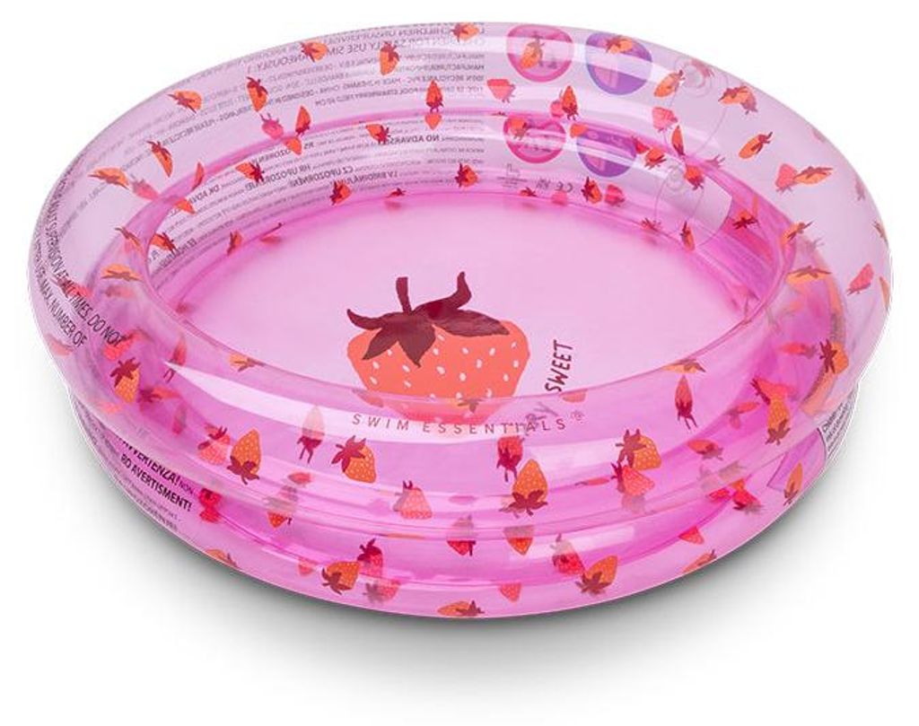 Swim Essentials Baby-Planschbecken – Rosa – Strawberry Fields – Ø 60 cm