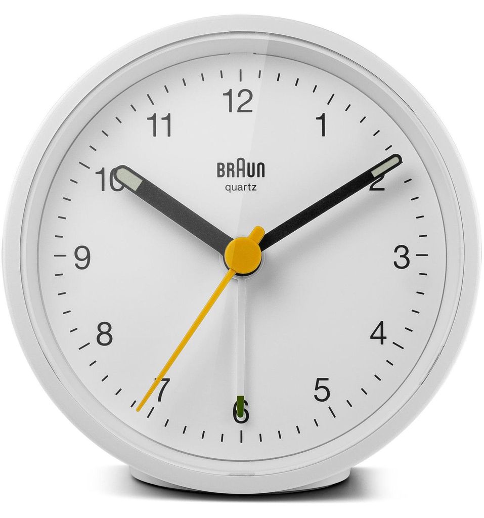 Braun BC12W Wecker Uhr Unisex Alarm weiss
