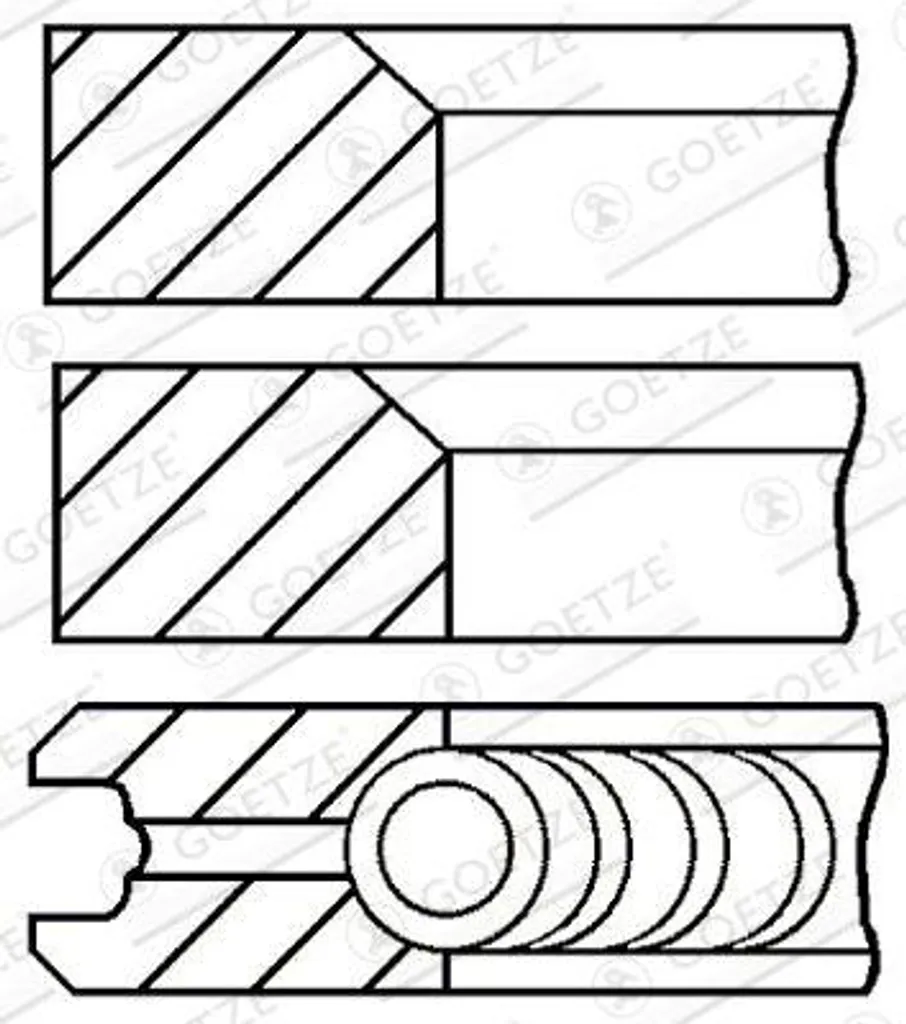Segments de piston pour réparation moteur A6 4G et Avensis - 1901524