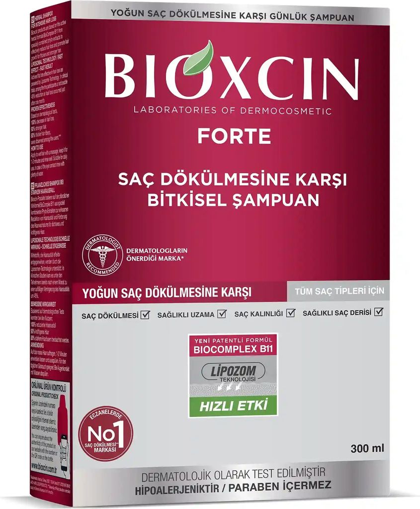 Bioxcin Forte Szampon przeciw silnemu wypadaniu włosów 300 Zdjęcie produktu 1
