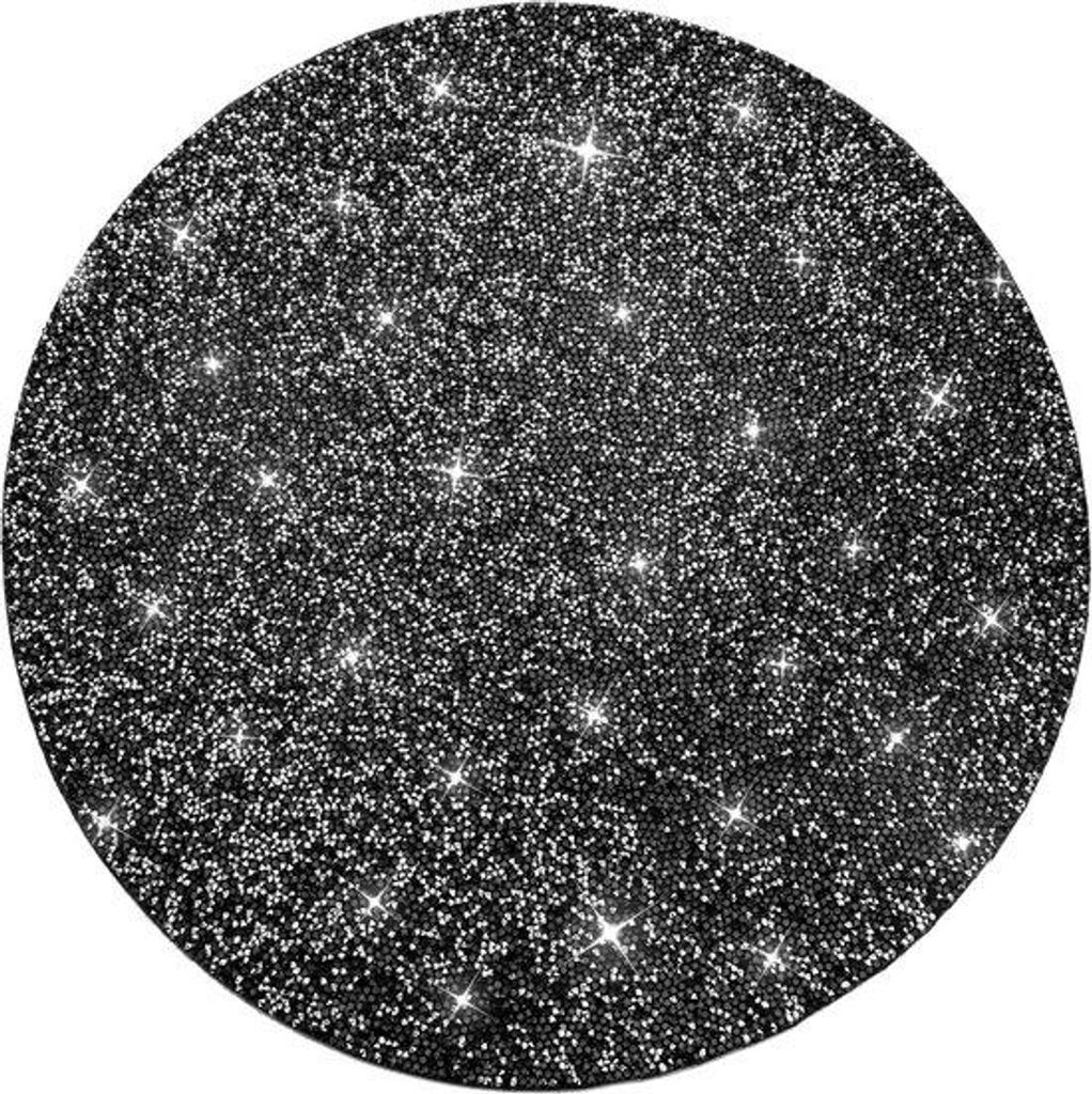 Runde schwarze Tischdecken - glänzend und waschbar - elegante Esszimmer Tischdecken - Valentinstag, Hochzeit, Weihnachtsdekorationen