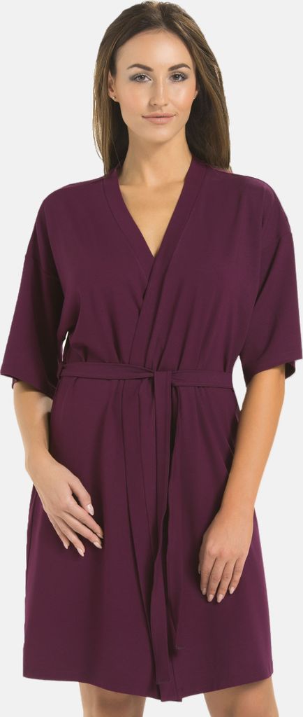 Teyli Damenbademantel aus Viskose in klassischem Schnitt Maddalena Female 2902 lila M