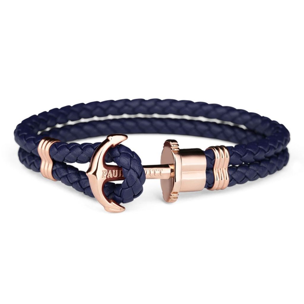 Paul Hewitt Armband PHREP Anker IP rosegold/ navy S PH-PH-L-R-N-S