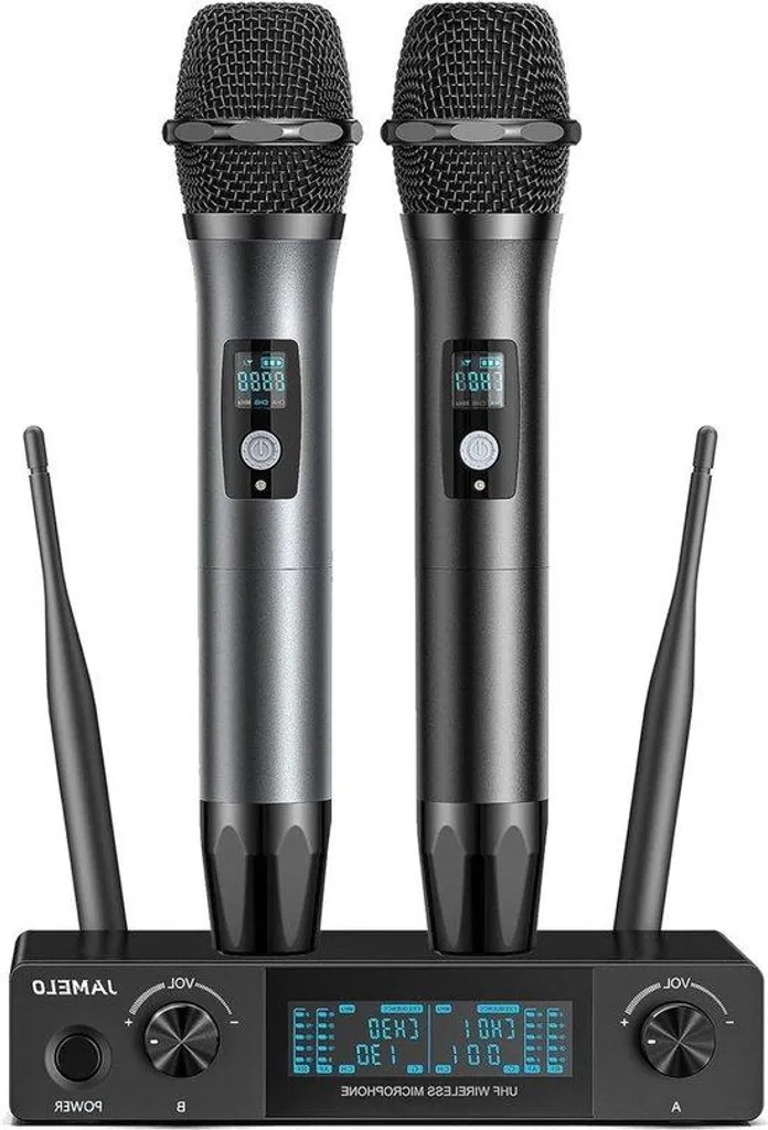 Microphone sans fil pour conférence et réunion - Kit 2 micros métal