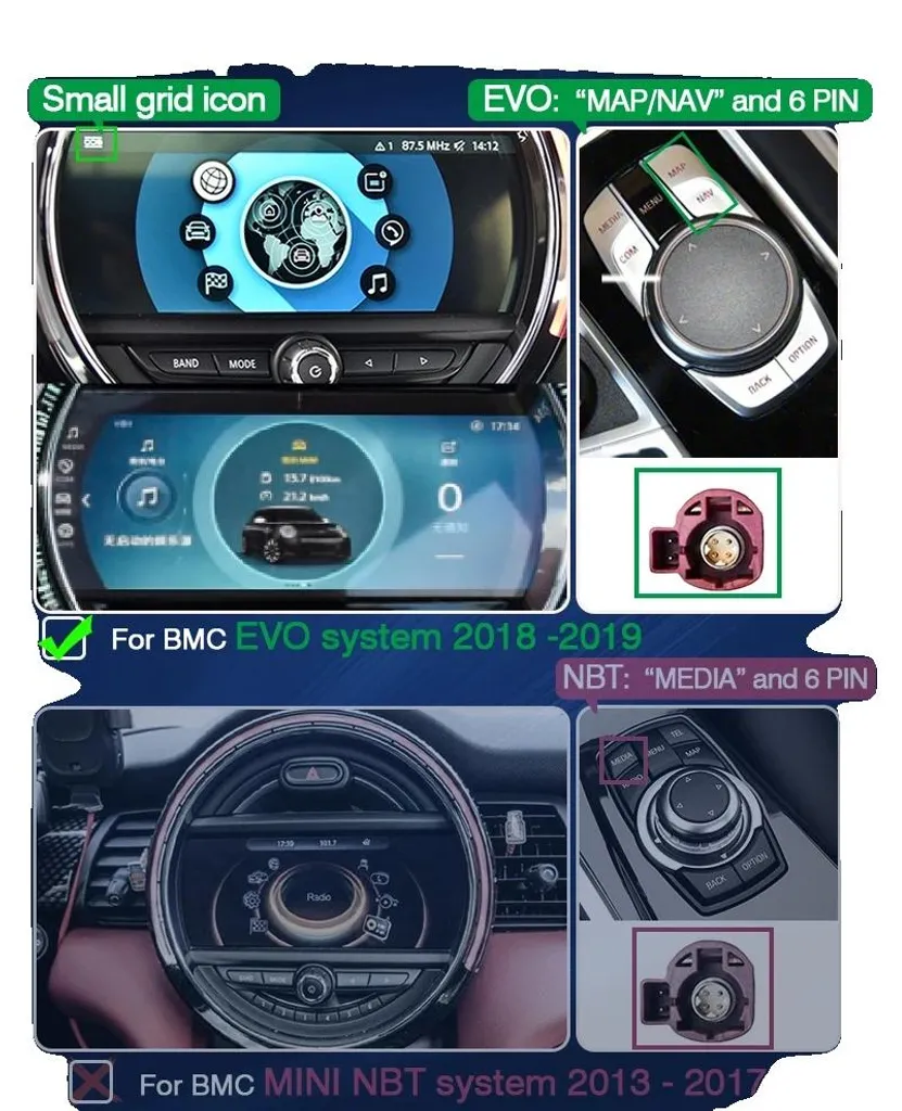 Boîtier CarPlay sans fil pour MINI Cooper EVO | Connexion Bluetooth 5G