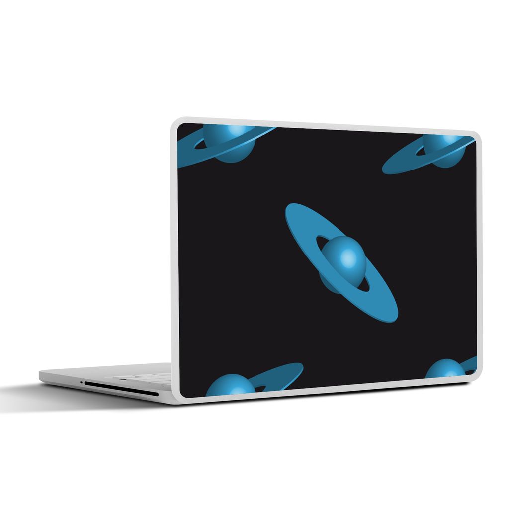 MuchoWow Laptop Aufkleber Sticker Cover Planeten - Blau - Kinder - Design 30x21 cm - Sticker für Laptop - Selbstklebend