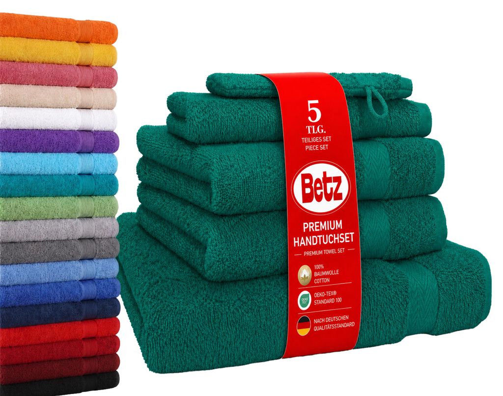 Betz 5-tlg. Handtuch-Set PREMIUM 1 Duschtuch 2 Handtücher 1 Produktbild 
