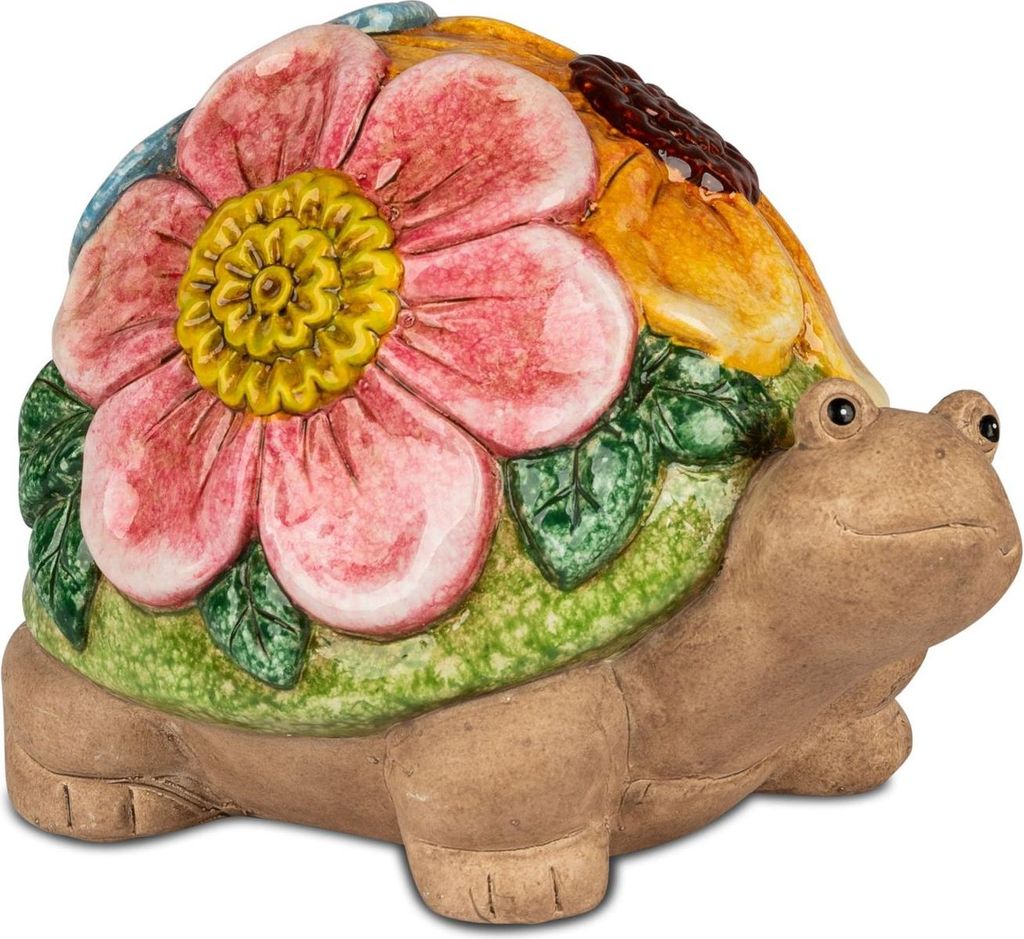 Formano Gartenfigur Schildkröte Dekofigur 18 cm für Garten & Terrasse wetterfest