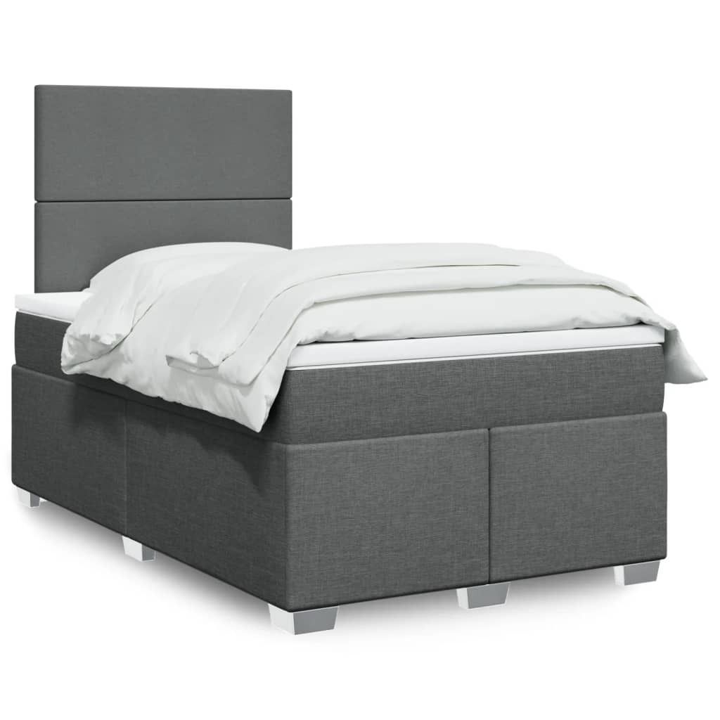 "2026 Promotion" Boxspringbett mit Matratze - Dunkelgrau - 120x200 cm - Stoff - Polsterbett CC15435