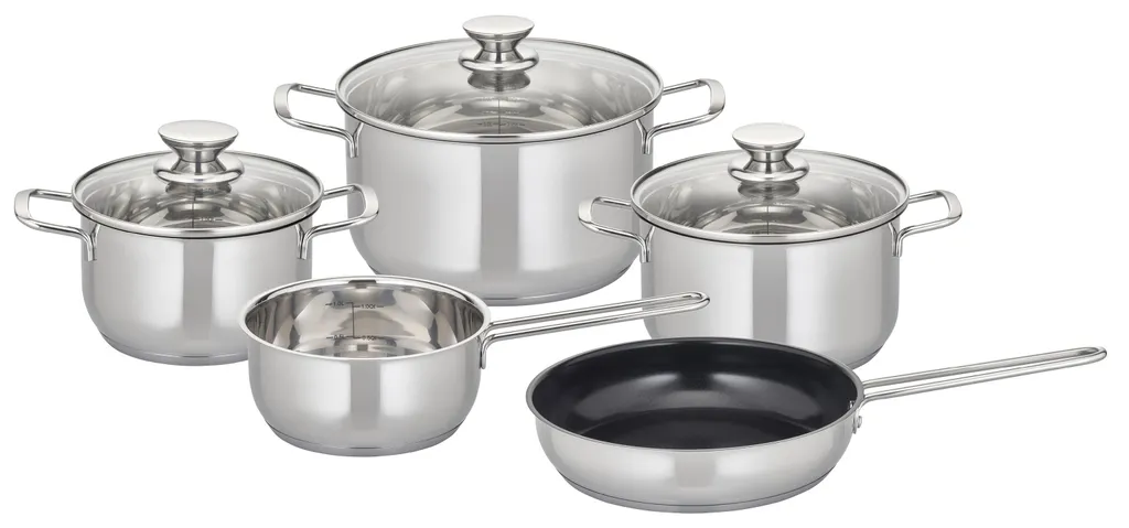 ELO 95005 Set 5 Pentole Acciaio Inox Induzione - Offerta Batteria Cucina