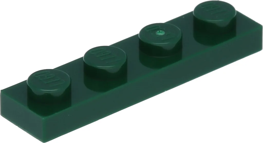 Lot de 100 Plaques Lego 1x4 Vert Foncé 3710 Idéal pour les Dioramas Bio