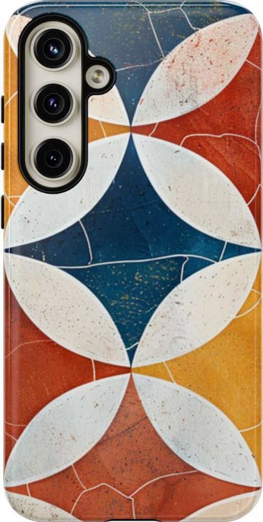 Geometrisches Retro-Muster – Hülle Kompatibel mit Samsung Galaxy S24 Plus