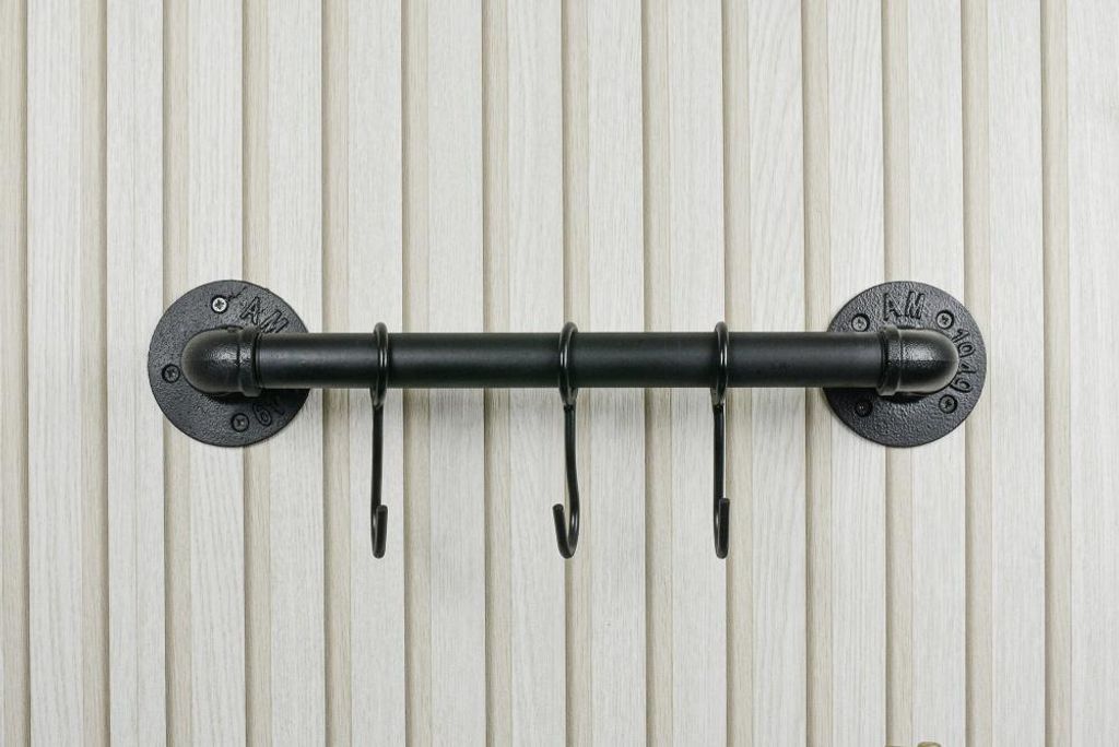Runde Kleiderstange, MyTube, 25 mm Durchmesser, 300 mm lang, matt schwarz