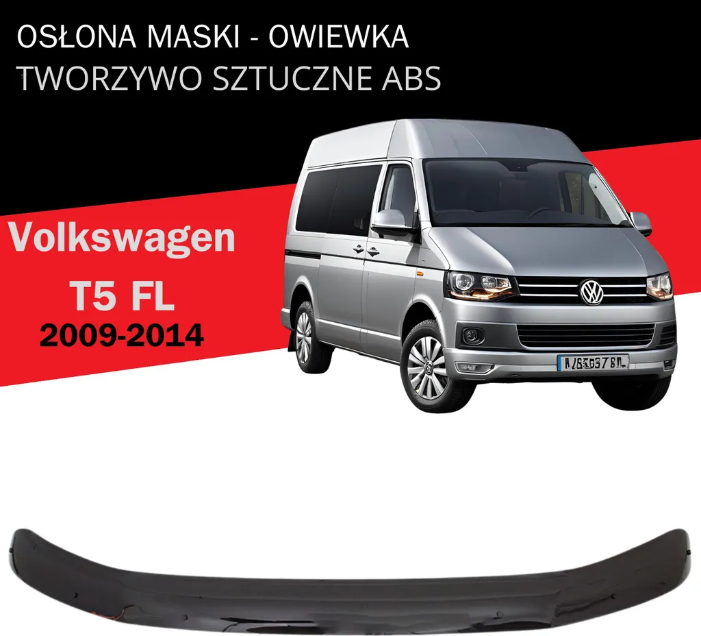 Capot de carénage Volkswagen T5 FL 2009-2014 finition noir mat robuste